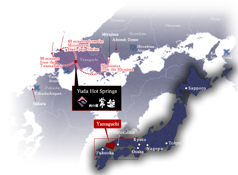 Nishi-no-Miyabi Tokiwa map